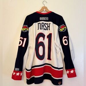 Vintage Columbus Blue Jackets Rick Nash #61 CCM Air knit NHL hockey Jersey XXL